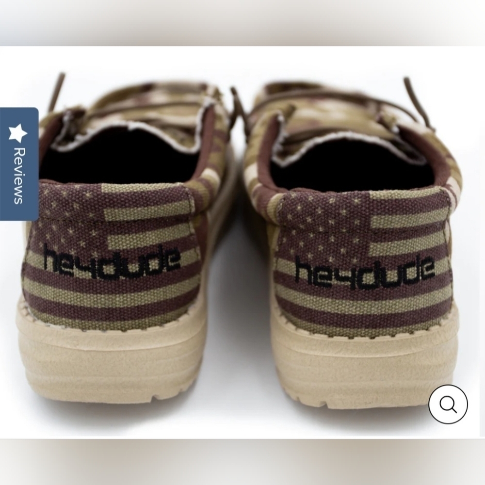 NWY Hey Dude Wally Youth Camo Slip On Sneakers - Picture 2 of 8